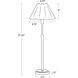Polly 27.25 inch 60.00 watt Natural Brass Buffet Lamp Portable Light in White Scalloped Shade